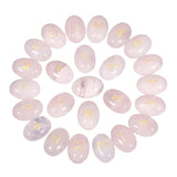 25Pcs Elder Futhark Rune Stones Engraved Wicca Crystal Stone Crafts