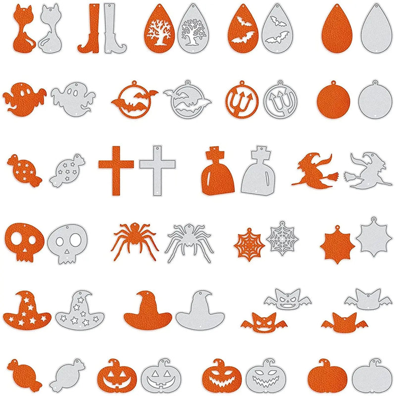 25Pcs Halloween Metal Molds Ocean Theme Die Cuts Earring Cutting Dies Stencils