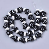 25Pcs Christmas Gloves Lampwork Beads Glass Loose Bead Charm