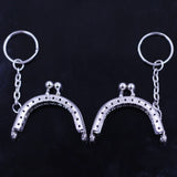 25Pcs Key Ring Kiss Clasp Purse Bag Frame Handle Accessories 5x4cm