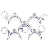 25Pcs Key Ring Kiss Clasp Purse Bag Frame Handle Accessories 5x4cm