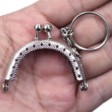 25Pcs Key Ring Kiss Clasp Purse Bag Frame Handle Accessories 5x4cm