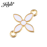 25Pcs Enamel Alloy Cross Charms Connectors for DIY Jewelry Making