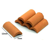 25Pcs Mini Red Roof Tiles Model Building Set DIY Fairy Garden