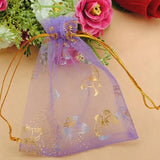 25Pcs Organza Gift Bags Drawstring Pouches Wedding Party 10X12cm