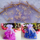 25Pcs Organza Gift Bags Drawstring Pouches Wedding Candy 10X12cm