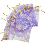 25Pcs Organza Gift Bags Drawstring Pouches Wedding Party 10X12cm