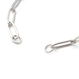 25Pcs Stainless Steel Paperclip Chains Bracelet DIY Jewelry Making 14.5x0.4cm
