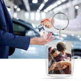 25Pcs Transparent Passport Photo Insert Keychain Blank Picture Frame Keyring