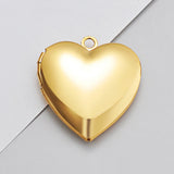 25Pcs Love Heart Photo Locket Pendant Stainless Steel DIY Necklace Jewelry
