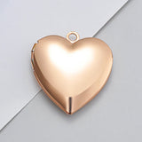 25Pcs Love Heart Photo Locket Pendant Stainless Steel DIY Necklace Jewelry