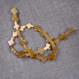25Pcs Cross-shaped Natural Stone Beads for Jewelry Making