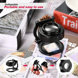 25X Loupe Magnifier with 6 Light, USB Portable Metal Eye Loupe