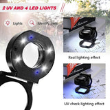 25X Loupe Magnifier with 6 Light, USB Portable Metal Eye Loupe