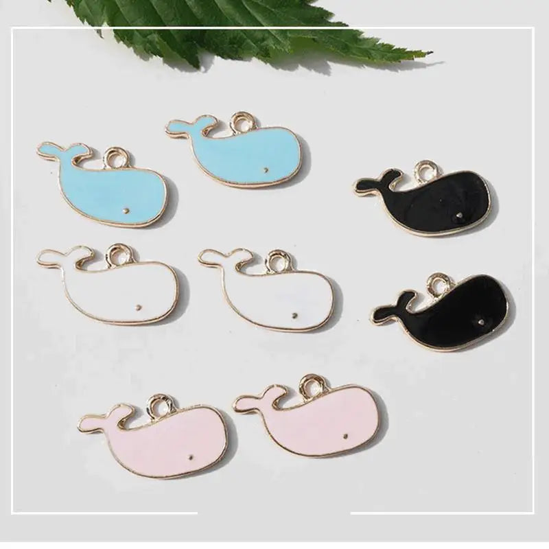 25X14MM Whale Animal Glazing Colorful Earring Necklace Pendants