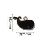 25X14MM Whale Animal Glazing Colorful Earring Necklace Pendants