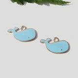 25X14MM Whale Animal Glazing Colorful Earring Necklace Pendants