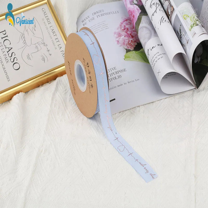 25Yards/Roll 25mm DIY Bronzing Thread Ribbon Cake Flower Decorative Ribbon