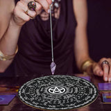 Pentagram Wood Pendulum Witchcraft Altar Board Star Crystal Divination