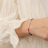 925 Sterling Silver Rope Bracelet Women Thread Line String Jewelry