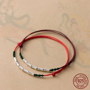 925 Sterling Silver Rope Bracelet Women Thread Line String Jewelry