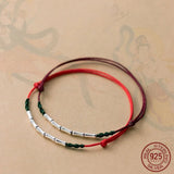 925 Sterling Silver Rope Bracelet Women Thread Line String Jewelry