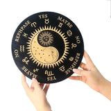 Taoism Witchcraft Divination Board Wood Altar Yin Yang Sun Moon Pendulum