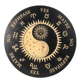 Taoism Witchcraft Divination Board Wood Altar Yin Yang Sun Moon Pendulum