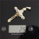 25g Real Golden 3 Layers Men Jesus Pendant Cross Pray For God