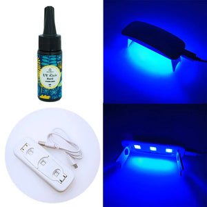 25g UV Epoxy Resin Curing Helper Kit with 3W UV LED Lamp