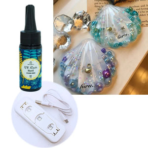25g UV Epoxy Resin Curing Helper Kit with 3W UV LED Lamp