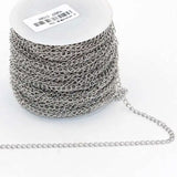 25m Stainless Steel Link Chains DIY Necklace Jewelry Accessories
