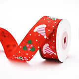 10yards Printed Christmas Ribbon Xmas Polyester Bandage for Gift Wrapping