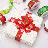 10yards Printed Christmas Ribbon Xmas Polyester Bandage for Gift Wrapping