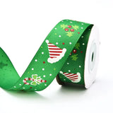 10yards Printed Christmas Ribbon Xmas Polyester Bandage for Gift Wrapping