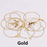 Silver Metal Earring Hooks for Jewelry Making DIY - 25mm 30mm 35/40mm