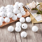 Large Hole Natural Wood Beads for DIY Jewelry Making Xmas Wooden Garland