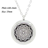 Magnetic Essential Oil Necklace - Aromatherapy Diffuser Pendant (5 Pads)
