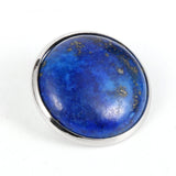 25mm Big Round Stone Brooch Clip Women Bag Clothes Lapel Silver Pin Holder