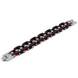 25mm Red Balls Chain Link Stainless Steel Bracelet for Men