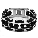 25mm Red Balls Chain Link Stainless Steel Bracelet for Men