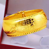 25mm Wedding Jewelry Plated Dragon Phoenix Bracelet