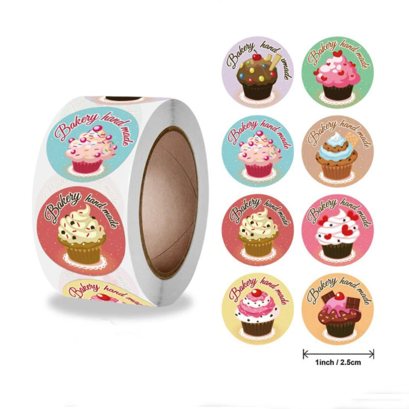 25mm Cake Stickers Gift Packing Sealing Labels Dessert