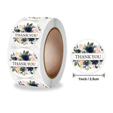 25mm Flowers Thank You Stickers for Gift Packing Box Sealing Cake Biscuits Decor