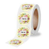 25mm Flowers Thank You Stickers for Gift Packing Box Sealing Cake Biscuits Decor