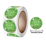 25mm Green Pink Rainbow Flowers Thank You Stickers Small Business Supplies