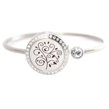 25mm Magnet Crystal Stainless Steel Aromatherapy Bangle