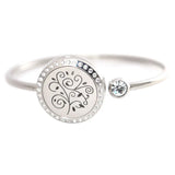 25mm Magnet Crystal Stainless Steel Aromatherapy Bangle