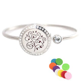 25mm Magnet Crystal Stainless Steel Aromatherapy Bangle