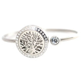 25mm Magnet Crystal Stainless Steel Aromatherapy Locket Bracelet